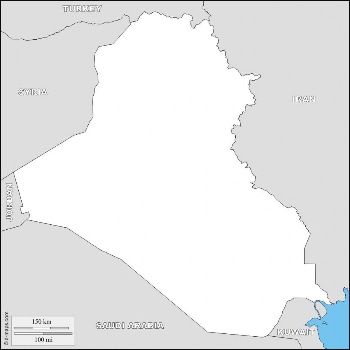 Map of Iraq blank