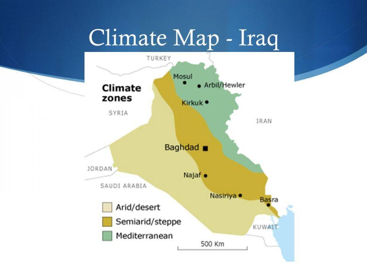 Map of Iraq climate