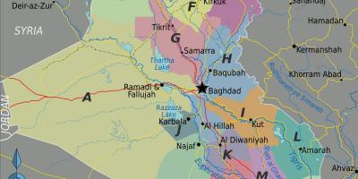 Map of Iraq regions