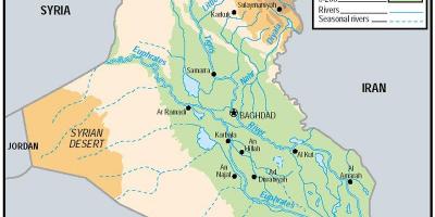 Map of Iraq elevation